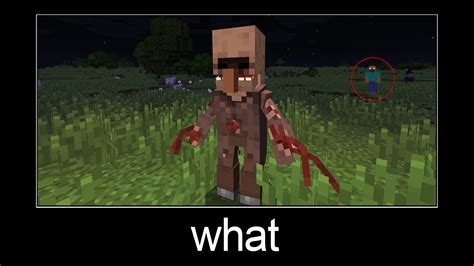 Minecraft Wait What Meme Part Scary Villager Youtube