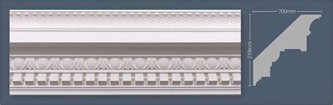 Pc Leaf Dentil With Egg Dart Cornices Centre