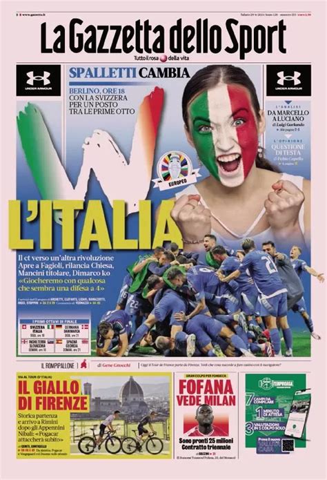 Le Prime Pagine Dei Giornali Sportivi Di Oggi Calcioatalanta