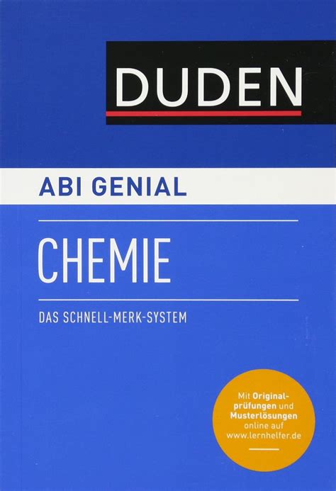 Abi Genial Chemie Das Schnell Merk System Duden SMS Schnell Merk