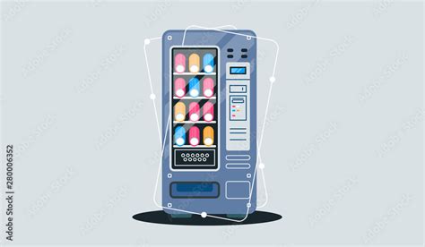 Vintage vending machine advertisement poster with snacks and drinks ...