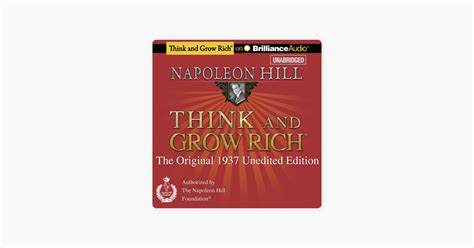 ‎think And Grow Rich 1937 Edition The Original 1937 Unedited Edition