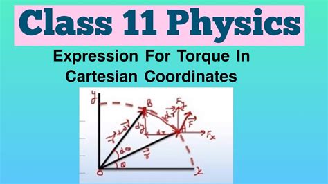 Expression For Torque In Cartesian Coordinates Hindi Class 11