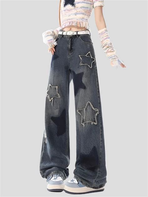 Wide Leg Jeans Five Point Star Women S Mopping Pants En 2024