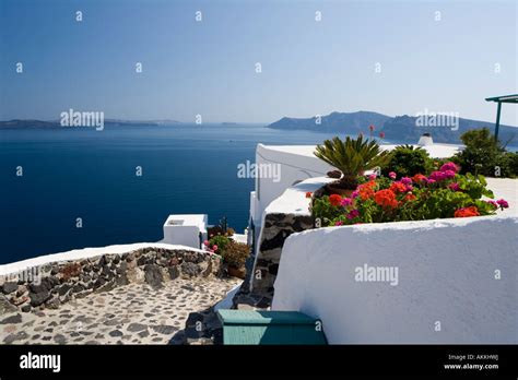 Sea view from Oia Santorini Greece Stock Photo - Alamy