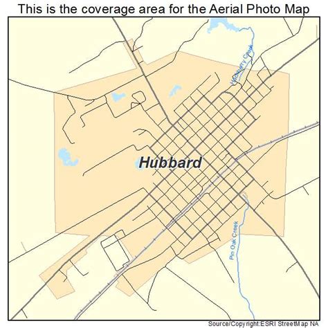 Aerial Photography Map of Hubbard, TX Texas