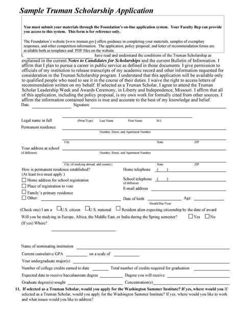 Free Scholarship Application Templates Forms Templatelab