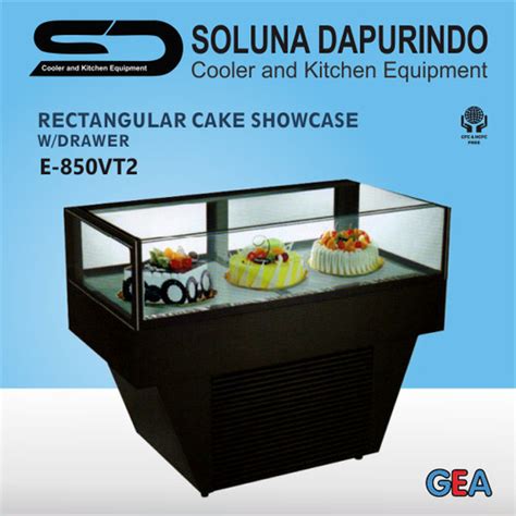 Jual GEA Rectangular Cake Showcase With Drawer E 850VT2 E850VT2 E