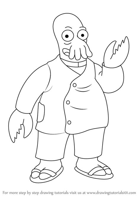 Learn How To Draw Zoidberg From Futurama Futurama Step By Step