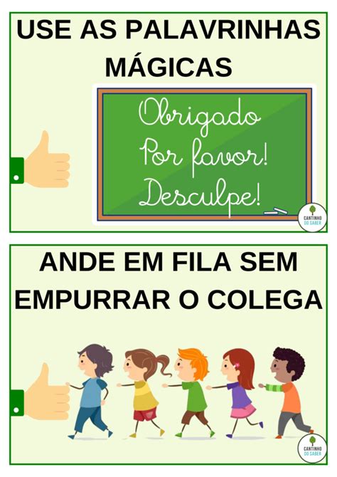 CARTAZES DOS COMBINADOS PARA SALA DE AULA