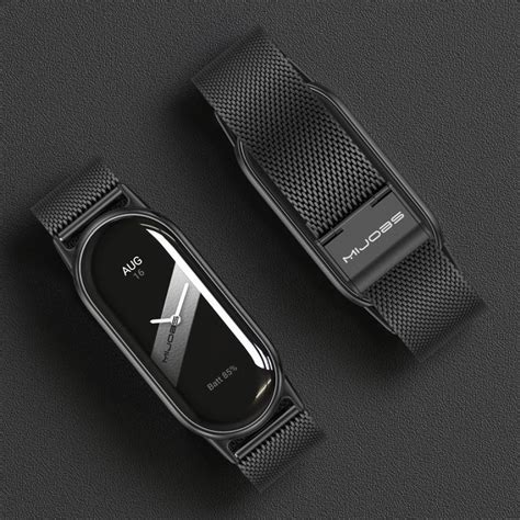 Mijobs Stainless Steel Watch Bands For Xiaomi Smart Band