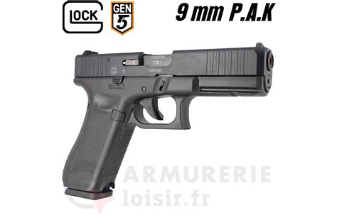 Pistolet Glock 17 Gen 5 9mm PAK Armurerie Loisir