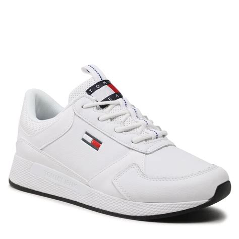 Sneakers Tommy Jeans Flexi Runner Ess EM0EM01080 White YBR Eschuhe De