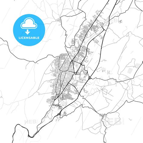 Vector PDF map of Tunja, Colombia - HEBSTREITS