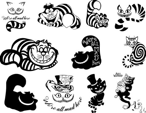 Alice In Wonder Svgcat Chesh Clipart Cat Bundlealice Svg Etsy