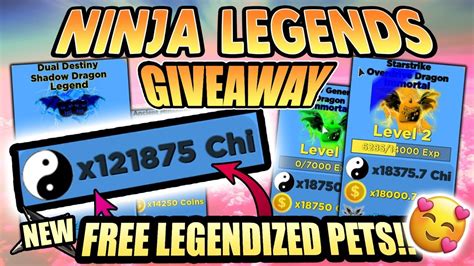 BEST LEGENDARY PETS NINJA LEGENDS GIVEAWAY EVENT NEWEST UPDATE