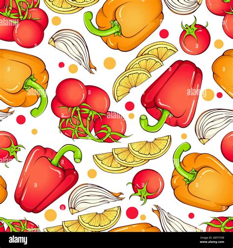 Healthy Food Seamless Pattern Stock Vector Image Art Alamy