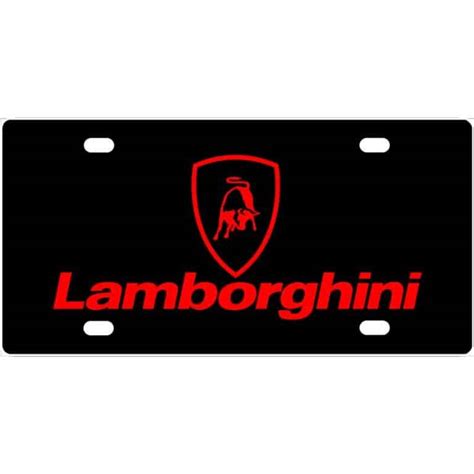 Lamborghini Logo License Plate Aluminum Novelty License Plate