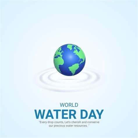 Premium Vector World Water Day Water Day Creative Ads Design March 22