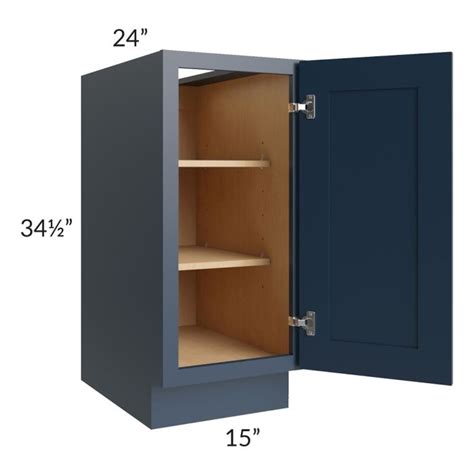 Midtown Blue Shaker Full Height Door Base Cabinet The Rta Store