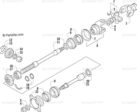 Arctic Cat Atv Oem Parts Diagram For Secondary Drive Assembly