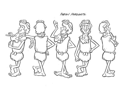 The Pebbles And Bamm Bamm Show Fabian Fabquartz Character Model Sheet