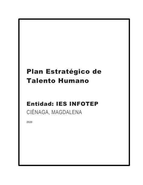 Pdf Plan Estrat Gico De Talento Humano Plan Estrat Gico De Talento