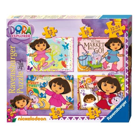 Dora The Explorer 12 16 20 24 Piece 4 Jigsaw Puzzle Game 4005556071333