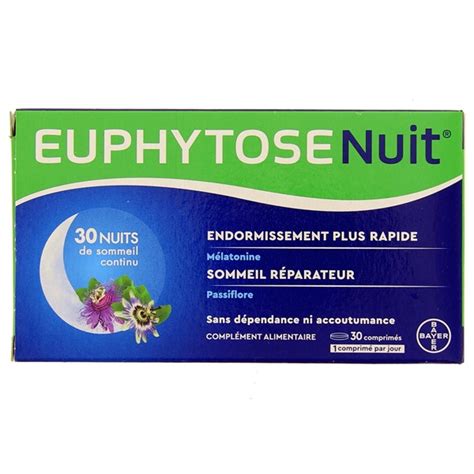 Euphytose Nuit X Comprim S Bayer Compl Ment Alimentaire Sommeil