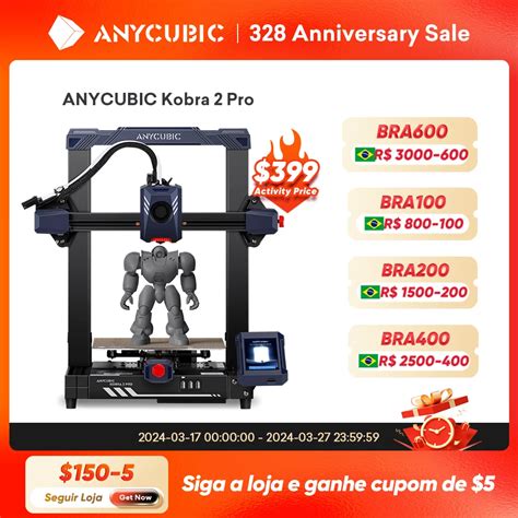 Anycubic Impressora D Kobra Pro Fdm Velocidade M Xima De Impress O