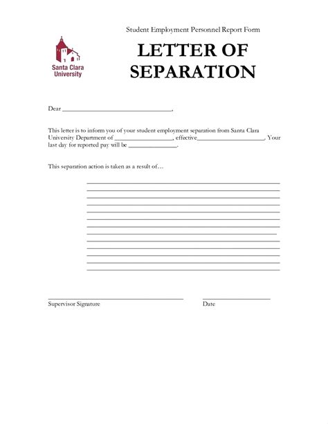 Separation Letter To Employee Template Examples Letter Template Collection