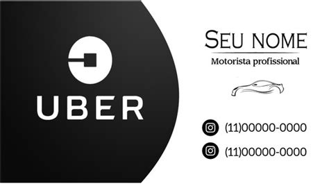 Cart O De Visita Uber Loja Design Elo Produtos Especiais