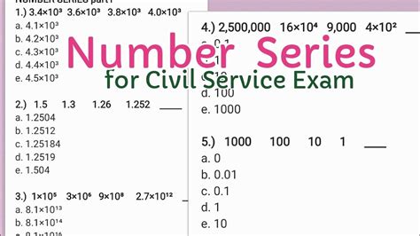 Number Series For Civil Service Exam Part1 Youtube