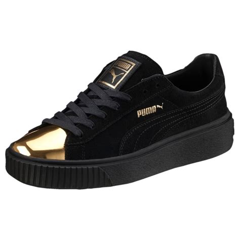 Puma Suede Platform Gold Womens Sneakers Ebay