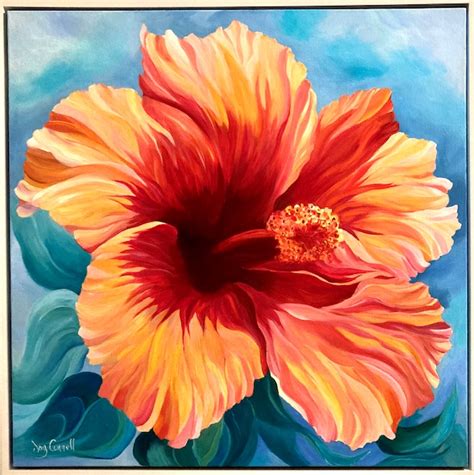 Glowing Hibiscus 2 Art Lovers Australia