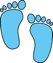 Cute Footprints Baby Isolated Icon Royalty Free Vector Image