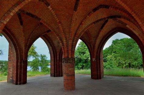 Neo Gothic Red Brick Building In Babelsberg Park From Potsdam