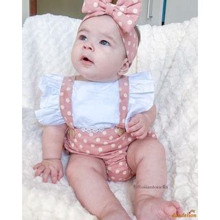 Dandelion Meses Roupas De Beb Menina Manga Voadora Ruffle Polka