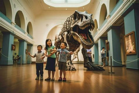 A dad and his family visiting a museum 30622656 Stock Photo at Vecteezy