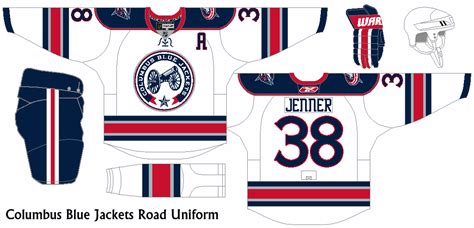 New Uniform Idea For The Columbus Blue Jackets Using The New Recolored