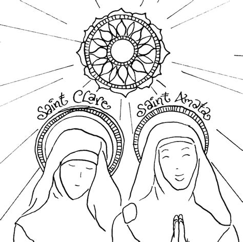 St Clare Of Assisi Coloring Page Coloring Pages