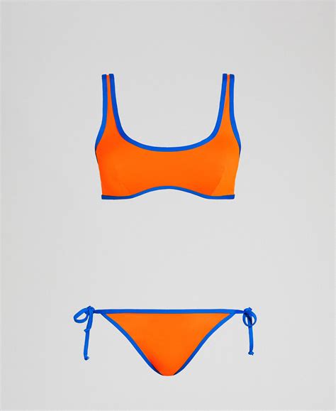 Reversible Bikini Woman Orange TWINSET Milano