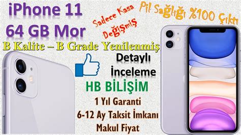 Yenilenmiş iPhone 11 64gb İnceleme B Kalite HB Bilişim B Grade