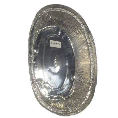 Aluminum Foil Oval Container Ml At Piece Silver Foil