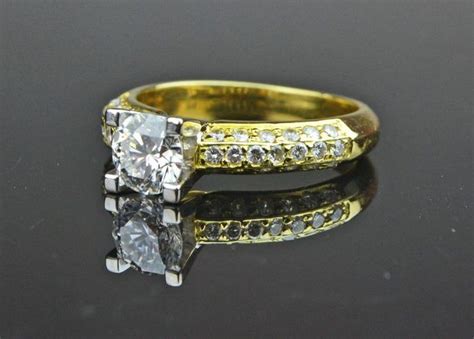 Gorgeous 0.70ct G-SI2 Diamond Ring with Bevelled Shoulders - Rings ...