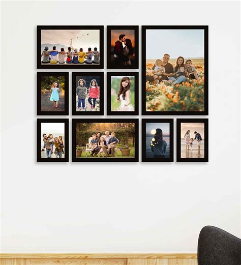 Buy Black Synthetic Wood Set Of 10 Collage Photo Frames At 31 Off By