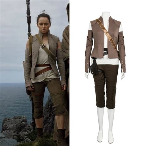 Star Wars The Last Jedi Rey Costume Rey Cosplay Star Wars 8 Rey Halloween Cosplay Costume Adult