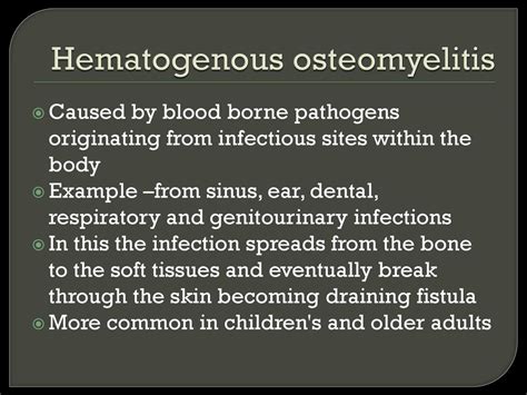 Osteomyelitis Ppt Download