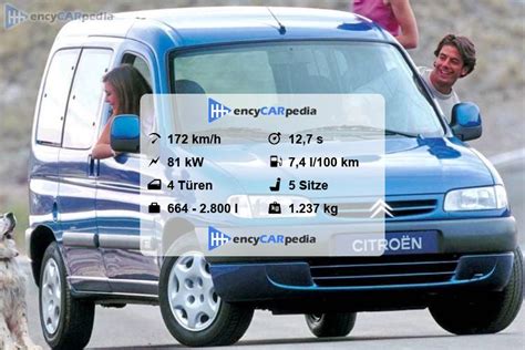 Citroën Berlingo Kombi 1 6 16v Technische Daten 2001 2003 Leistung