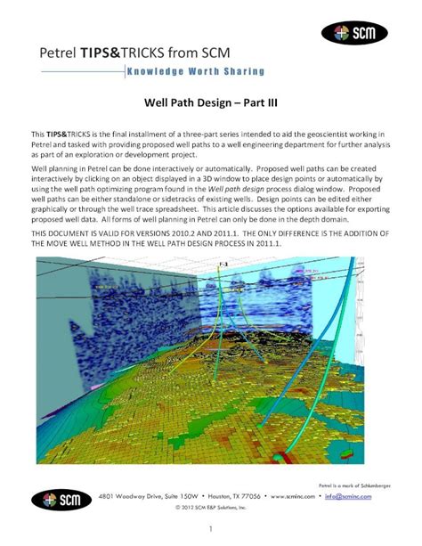 PDF Petrel TIPS TRICKS From SCM SCM E P Solutions Inc PDF